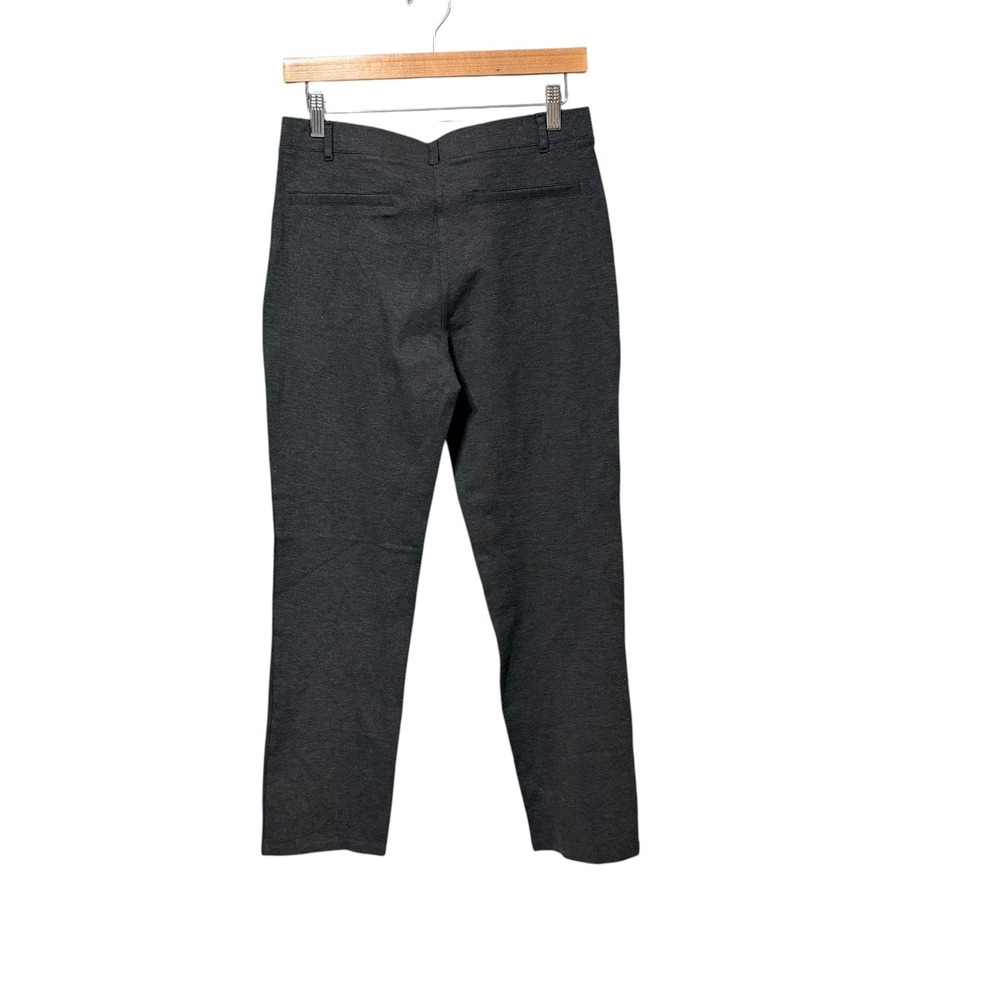 Quince Ultra-Stretch Ponte Straight Leg Pants Charcoal Grey Petite Medium NEW - Picture 4 of 9